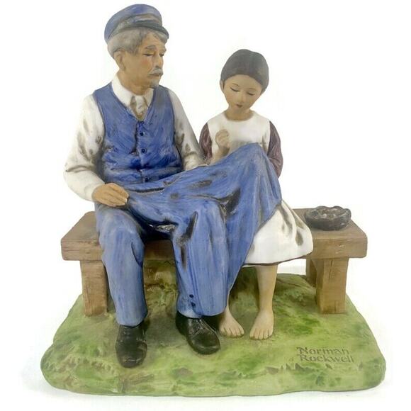 Lighthouse Keepers Daughter Porcelain Figurine Norman Rockwell 1979 Vintage - Picture 1 of 8